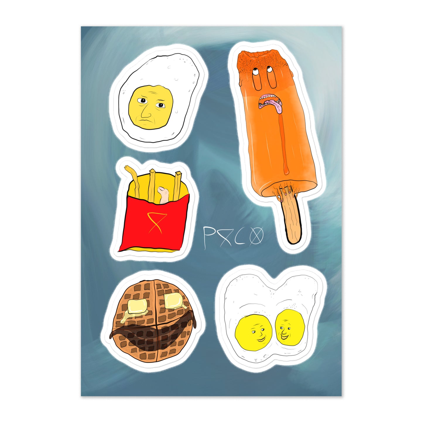 food sticker sheet