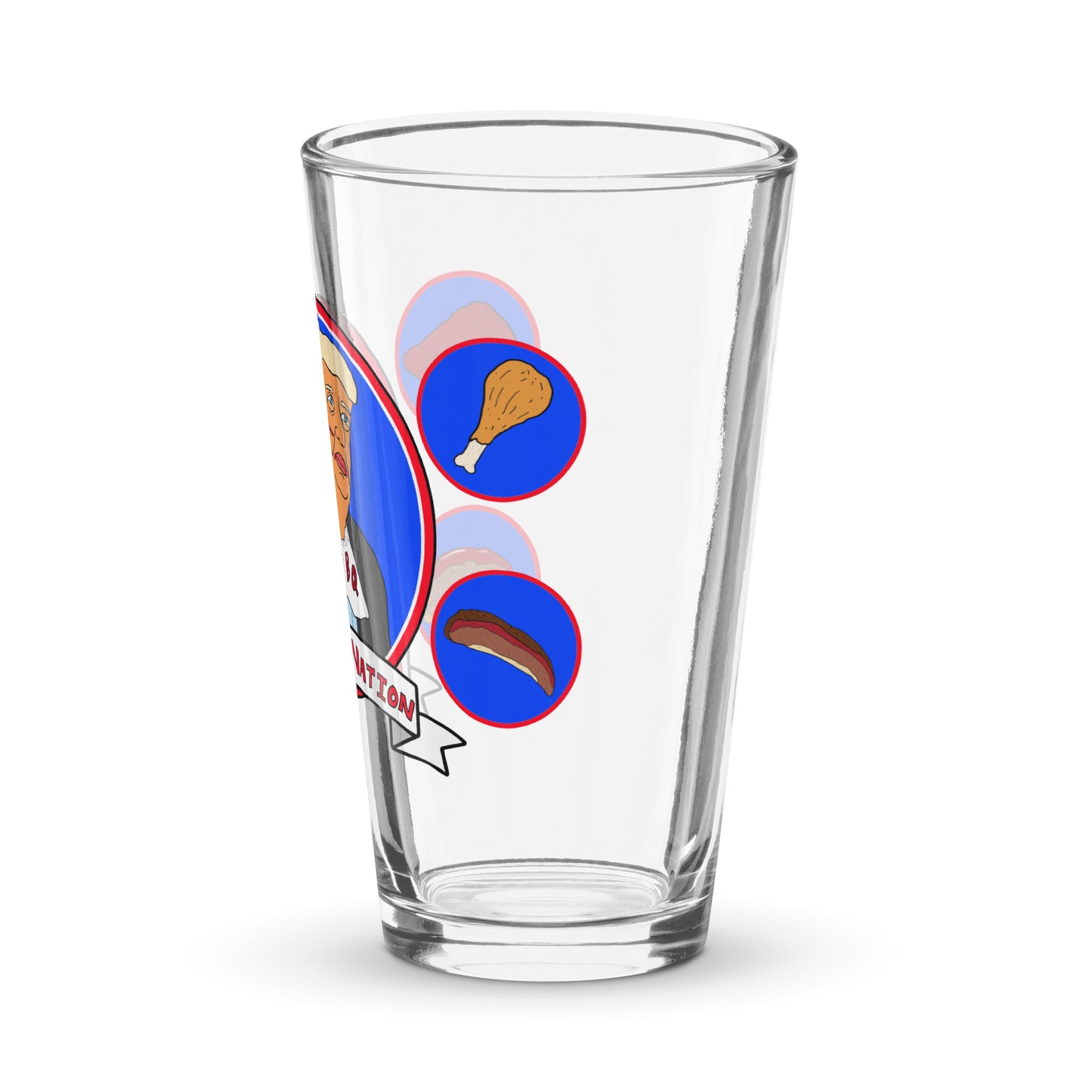 a saucy nation pint glass