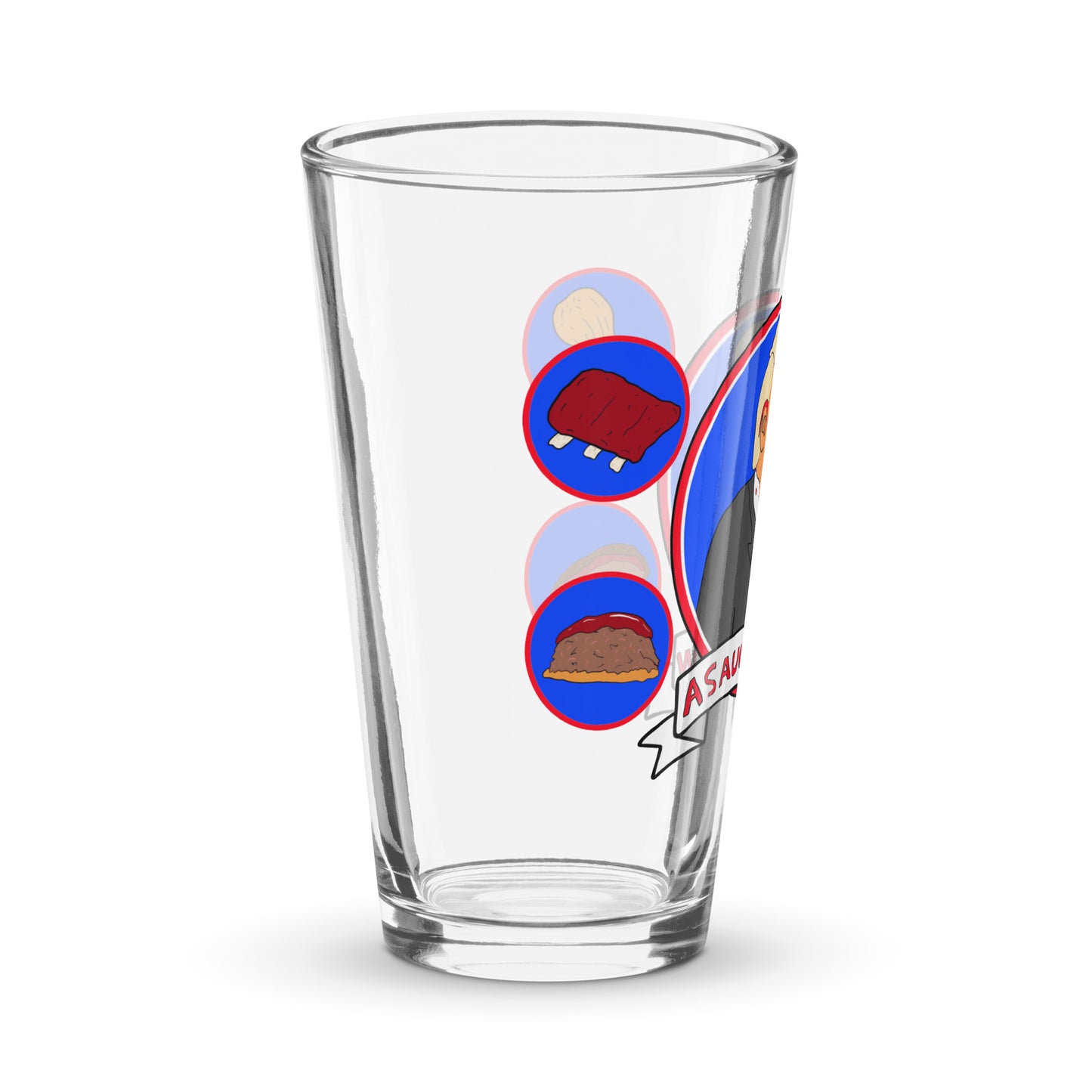 a saucy nation pint glass