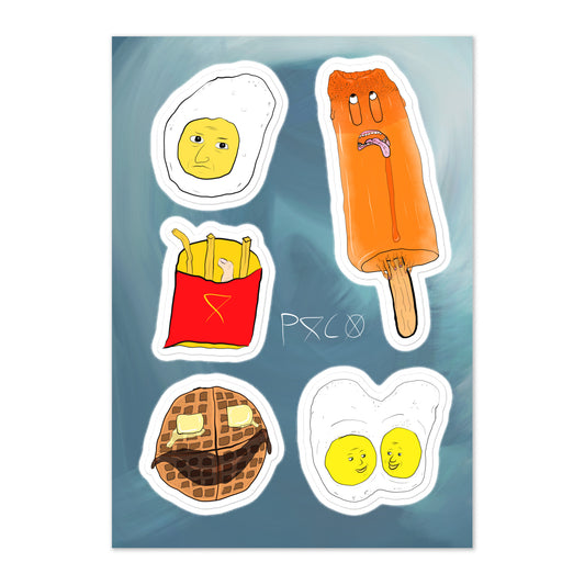 food sticker sheet