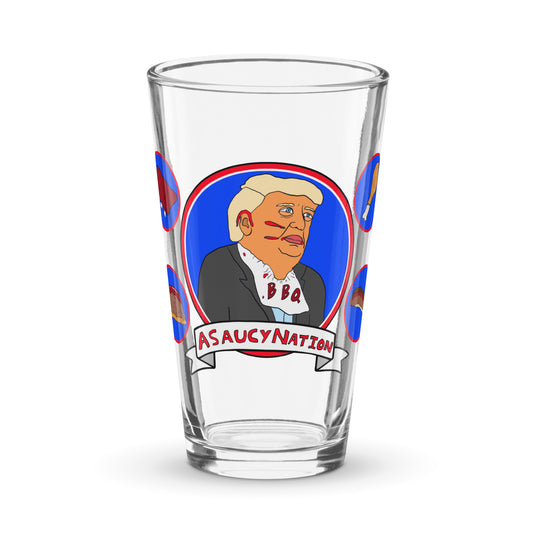 a saucy nation pint glass