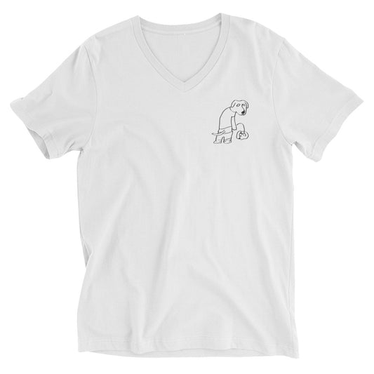 dog piss v-neck (white)