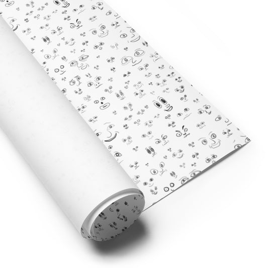 faces wrapping paper